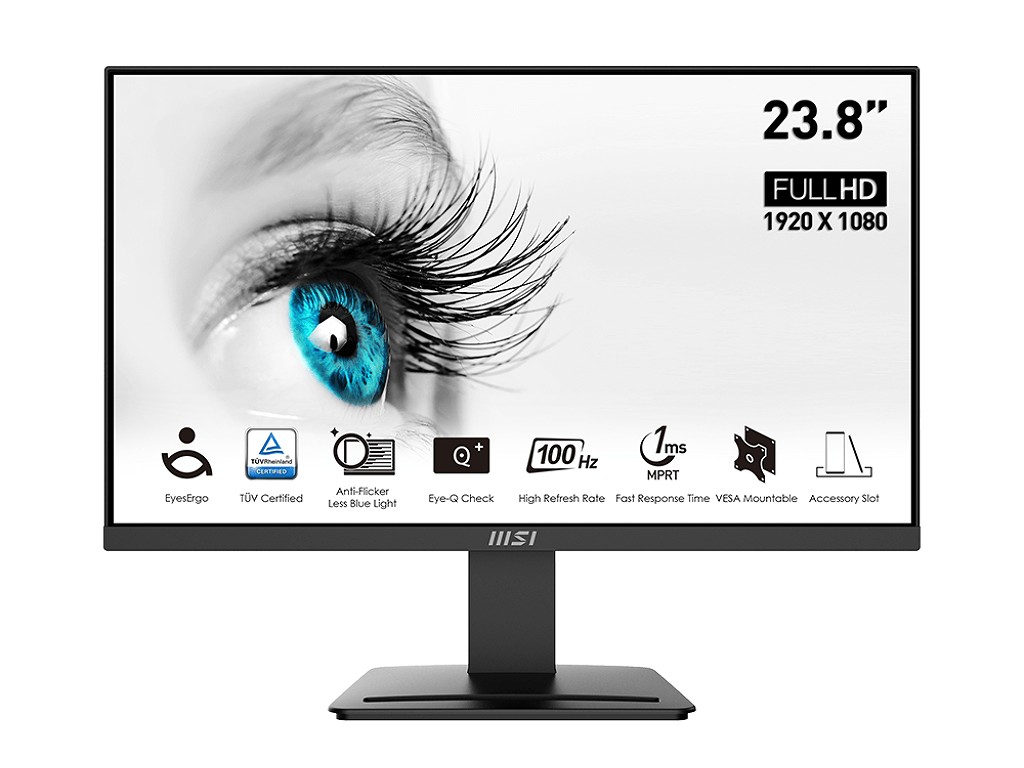 (今日のお買い得) 100Hz/1ms対応の23.8型フルHD液晶、MSI「PRO MP2412」が1万円チョイ