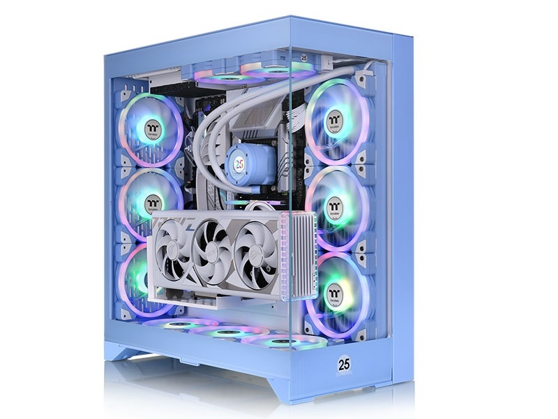 背面コネクタマザーボード対応の倒立設置ピラーレスPCケース、Thermaltake「CTE E660 MX」