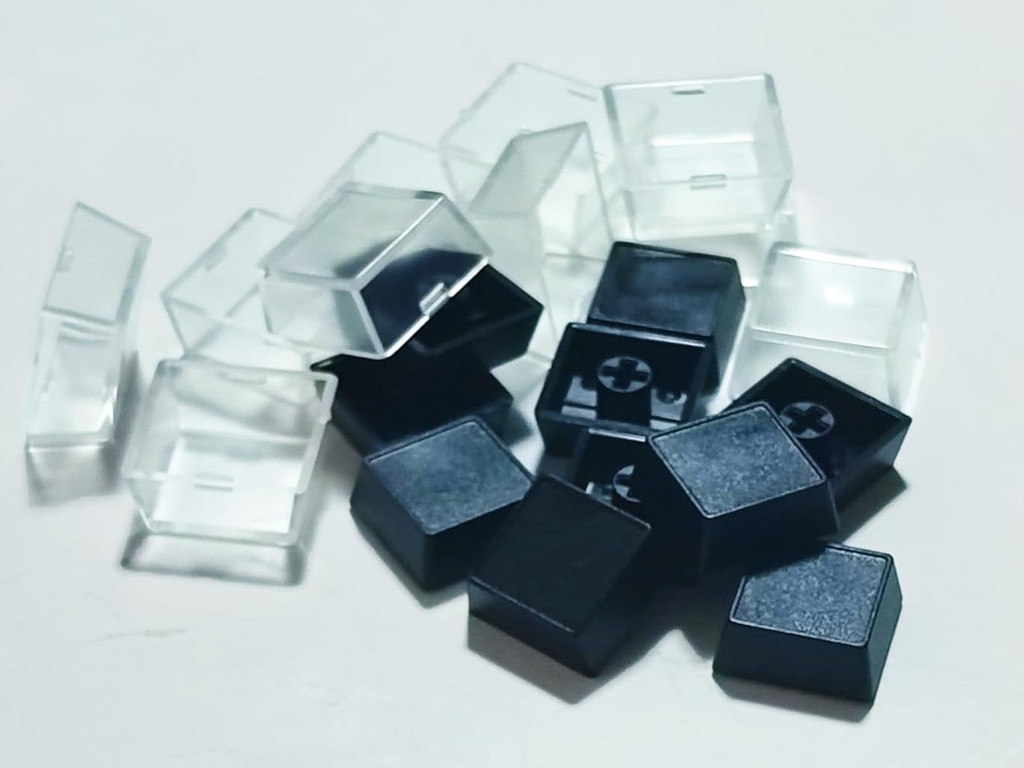 透明カバー付きのプログラマブルキーボード用キーキャップが入荷。10個セットで1,980円
