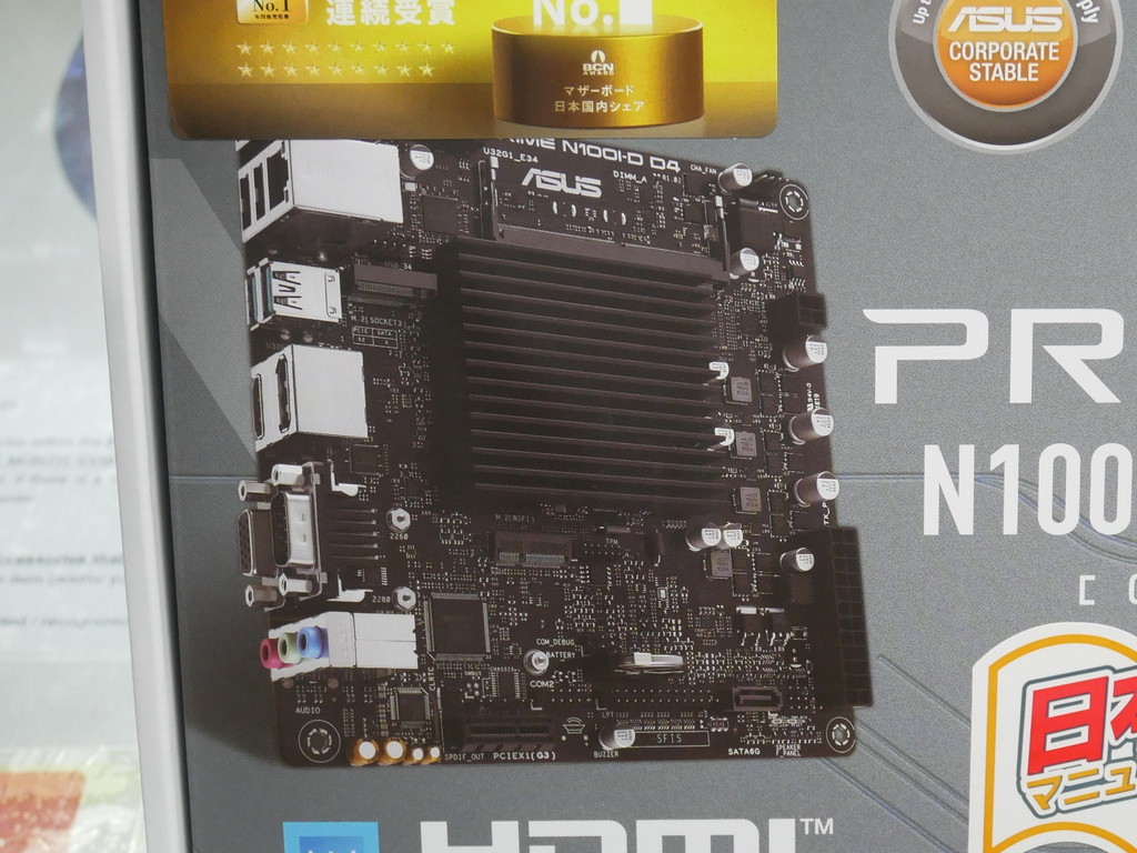 Intel N100オンボードのMini-ITXマザーボード、ASUS「PRIME N100I-D D4-CSM」が発売