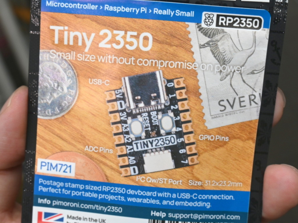 切手サイズの「Tiny 2350」などRP2350搭載のマイコンボードが入荷。価格は1,630円から