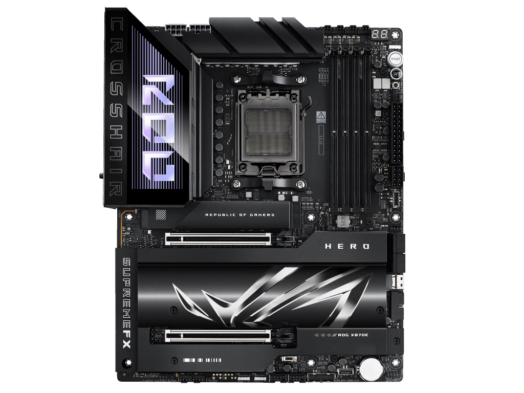 ASUS、22フェーズ電源搭載の「ROG CROSSHAIR X870E HERO」などAMD X870E/X870マザー計7モデル