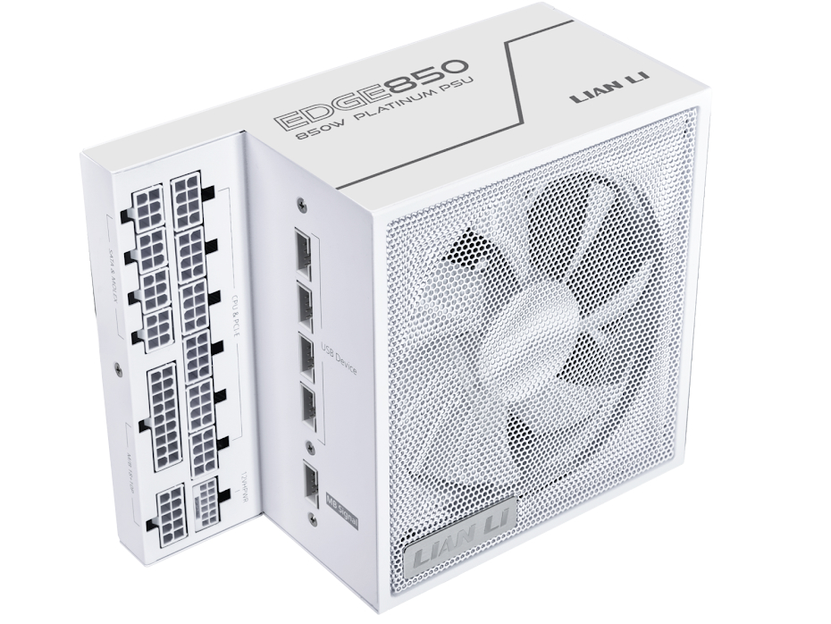USBハブ内蔵のL字形状電源ユニット、Lian Li「EDGE」シリーズ850Wモデルにホワイト追加