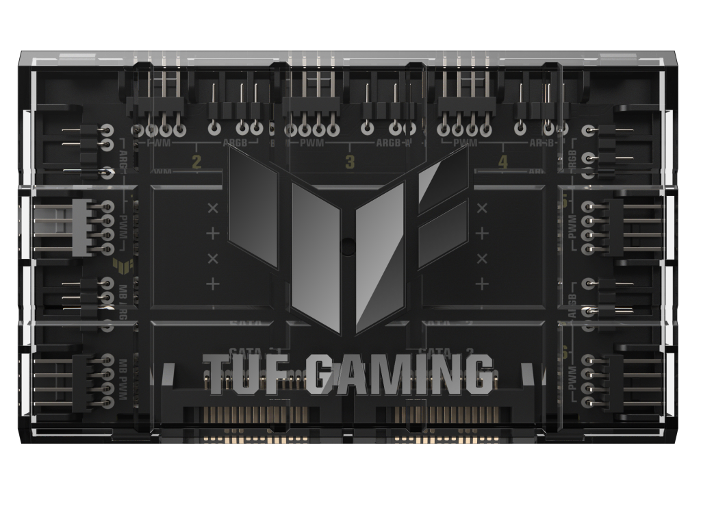 ASUS、最大6台のARGB LEDファンを接続できる「TUF Gaming ARGB PWM Fan Hub」