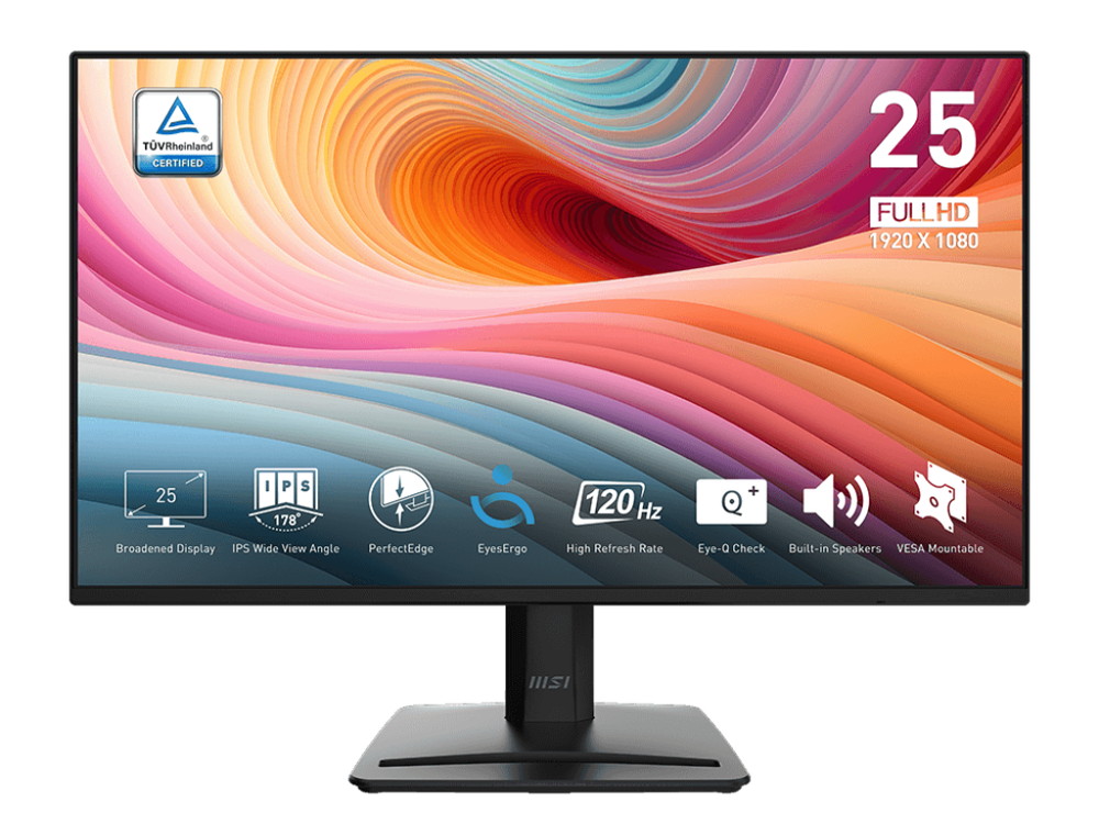 MSI、スクロールも滑らかな120Hz対応の24.5型フルHDビジネス液晶「PRO MP252 E2」