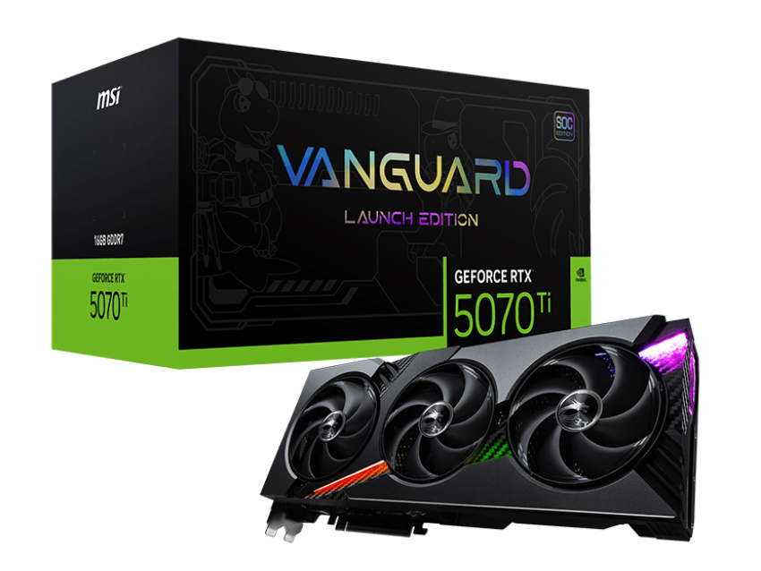 MSI、3連ファンクーラー搭載のGeForce RTX 5070 Ti OCモデル計3製品発売
