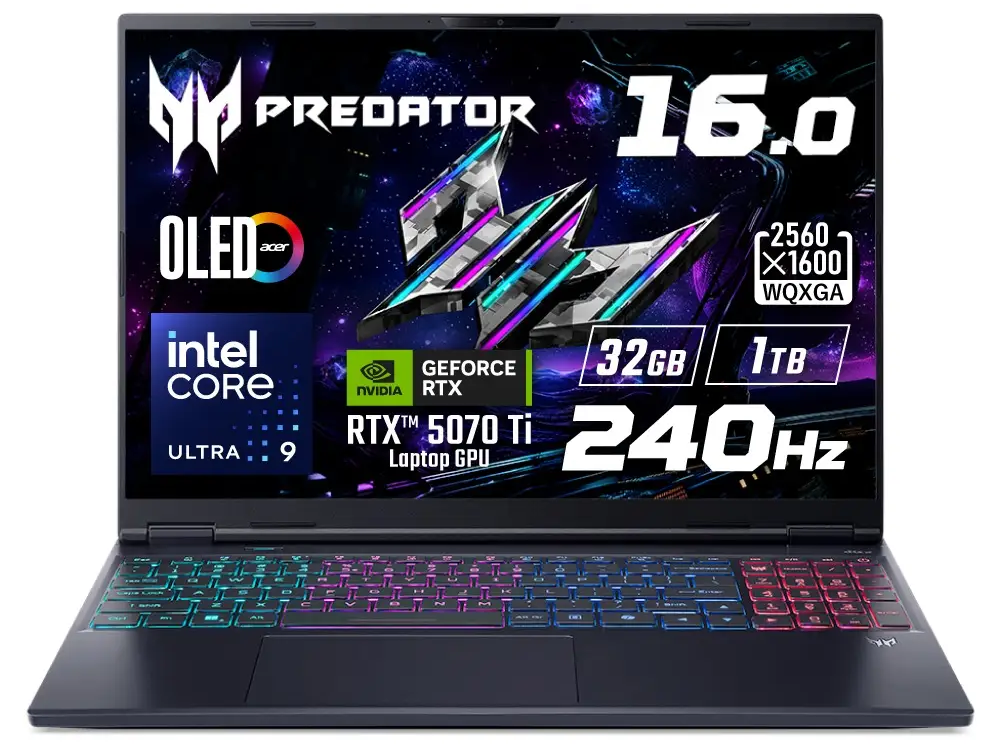 (今日のお買い得) GeForce RTX 5070 TiとCore Ultra 9を搭載したノートPC「Predator Helios Neo 16S AI」が15％オフ