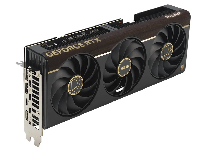 ASUS、USB-C映像端子を備えた木目調デザインの「ProArt」シリーズRTX 5080/RTX 5070 Ti発売