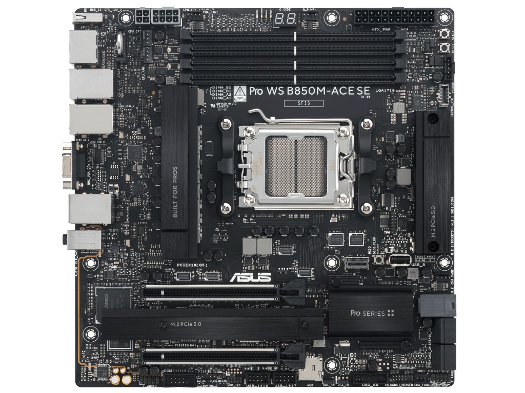 IPMIと10G LANを搭載したMicroATXマザーボード、ASUS「Pro WS B850M-ACE SE」