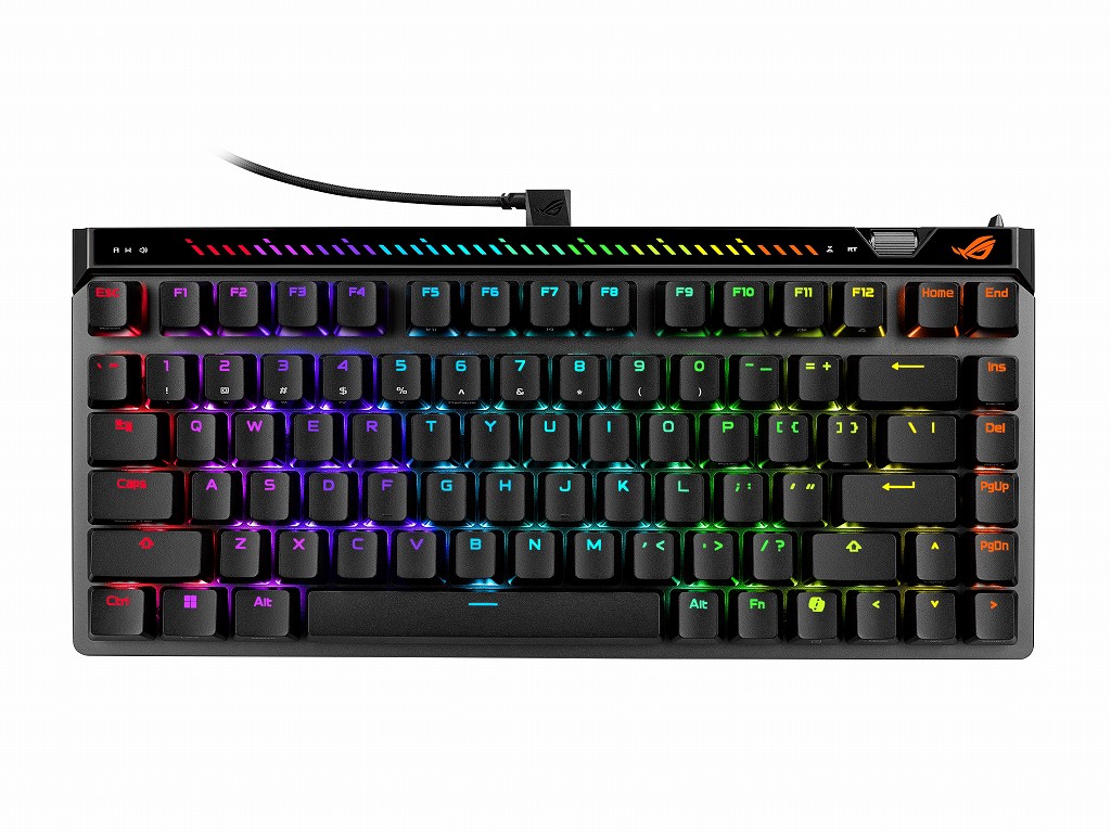 ASUS、ROG初のラピッドトリガー搭載ゲーミングキーボード「ROG Falchion Ace 75 HE」