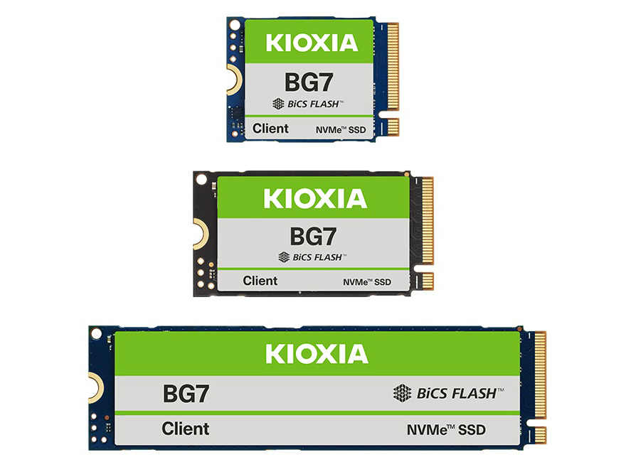 第8世代BiCS FLASH採用のクライアント向けNVMe M.2 SSD、キオクシア「BG7」シリーズ
