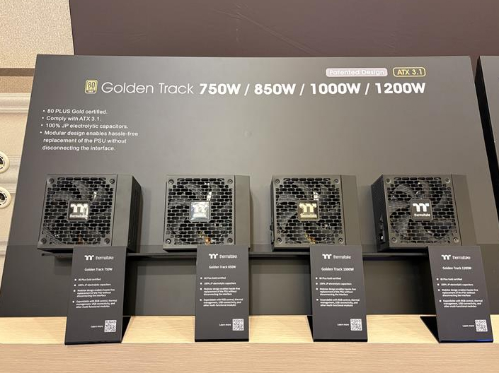 モジュラーコネクタ部が取り外しできるGOLD電源、Thermaltake「Golden Track」シリーズ