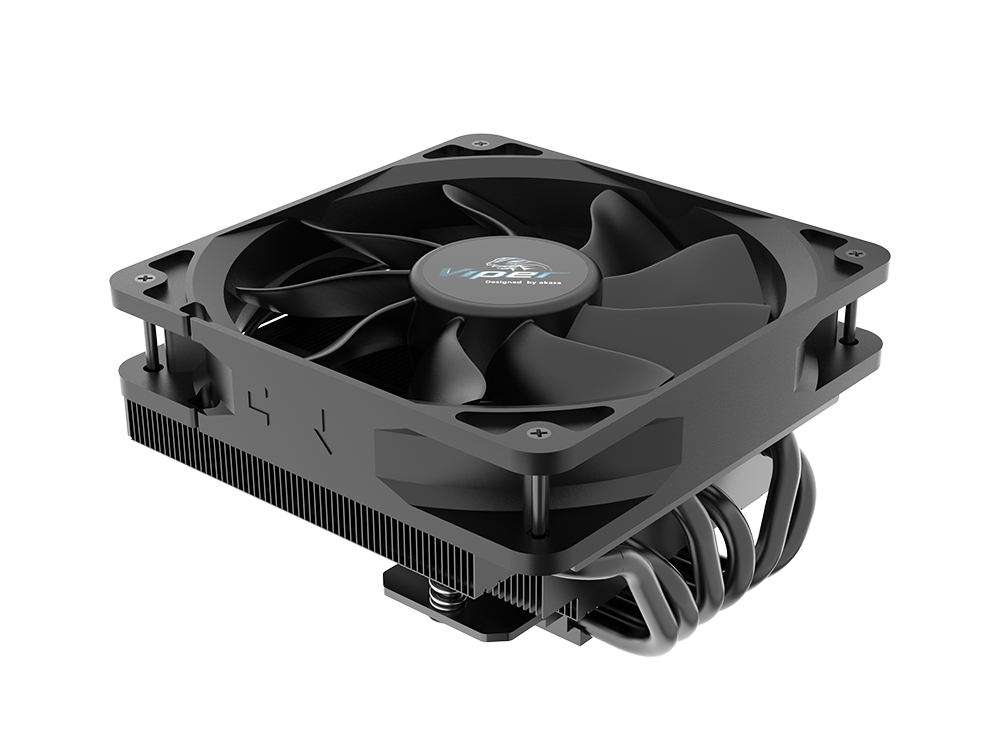 全高76mmでTDP165W対応のロープロファイルCPUクーラー、Akasa「Viper H6L M2」