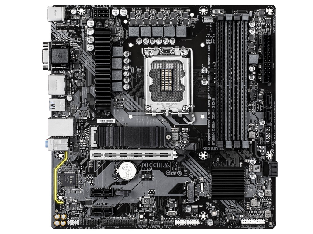 DDR4メモリ対応のMicroATXマザーボード、GIGABYTE「B760M DS3H DDR4 GEN5」