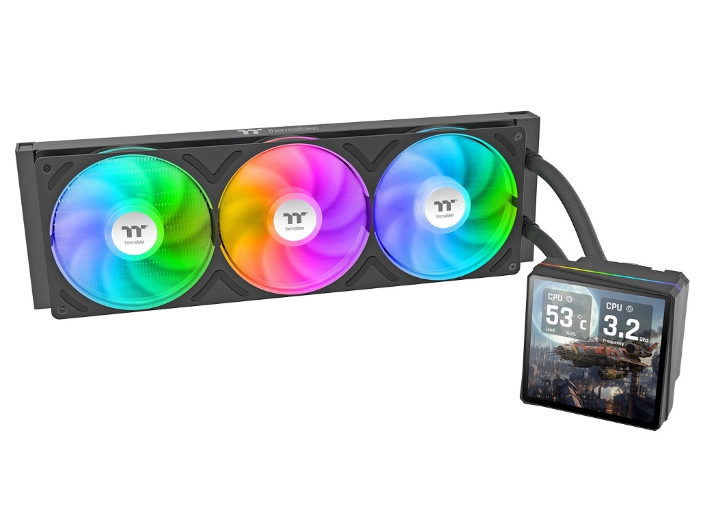 3.95インチLCDとシングルフレームファン搭載のAIO水冷ユニットがThermaltakeから