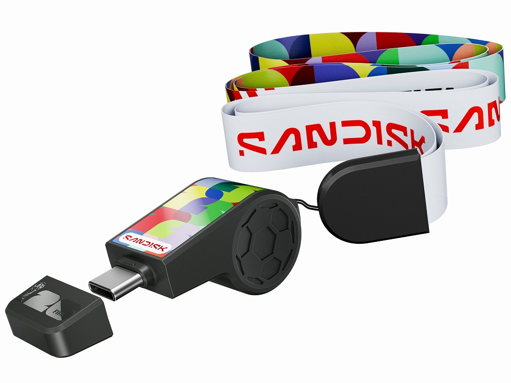 SanDisk、ホイッスル型USB Type-Cメモリなど「FIFAワールドカップ26」公式ライセンス製品