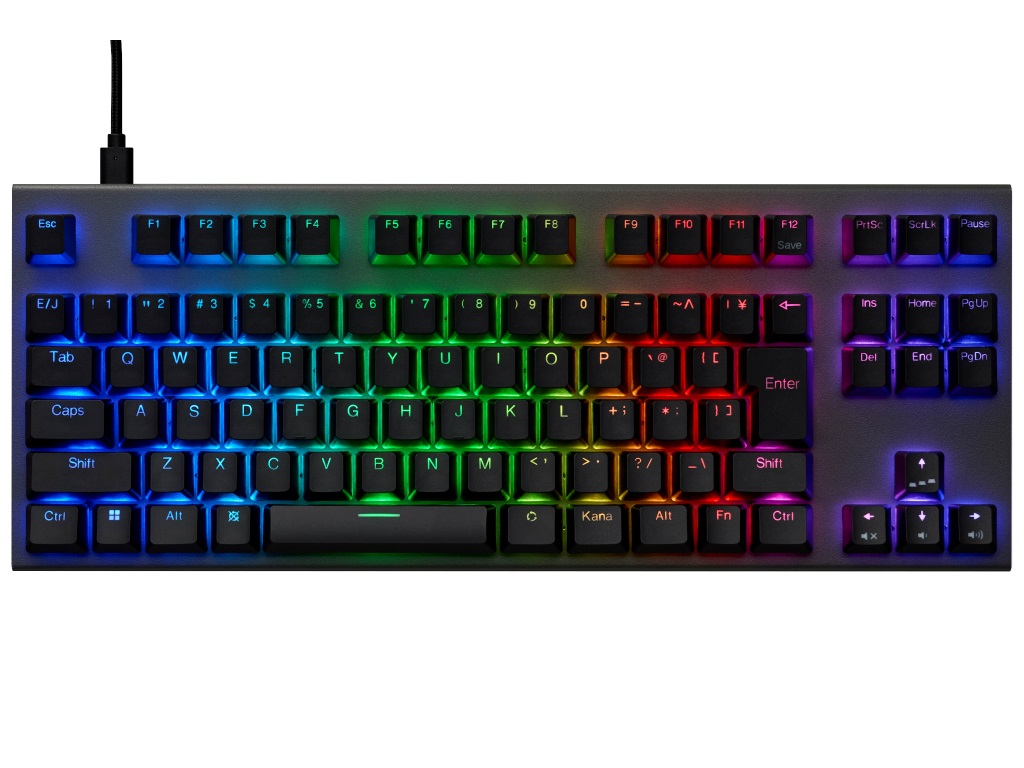 東プレ、8KポーリングレートとPBTキーキャップ採用ゲーミングキーボード「REALFORCE GX1 Plus」