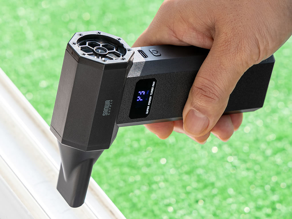 最大風速31m/sでディスプレイ表示機能を備えた強力噴射のエアダスター