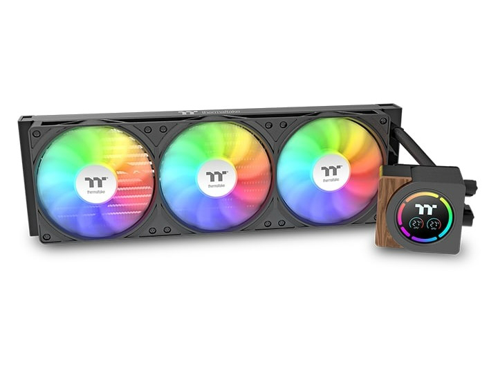 木目調パネルとLCD搭載のAIO水冷ユニット、Thermaltake「LB360-S ARGB Sync」