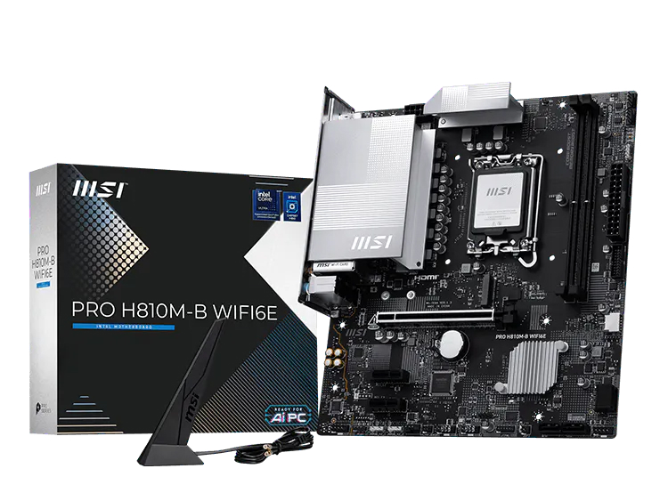 Intel H810を採用するエントリーMicroATXマザーボード、MSI「PRO H810M-B WIFI6E」