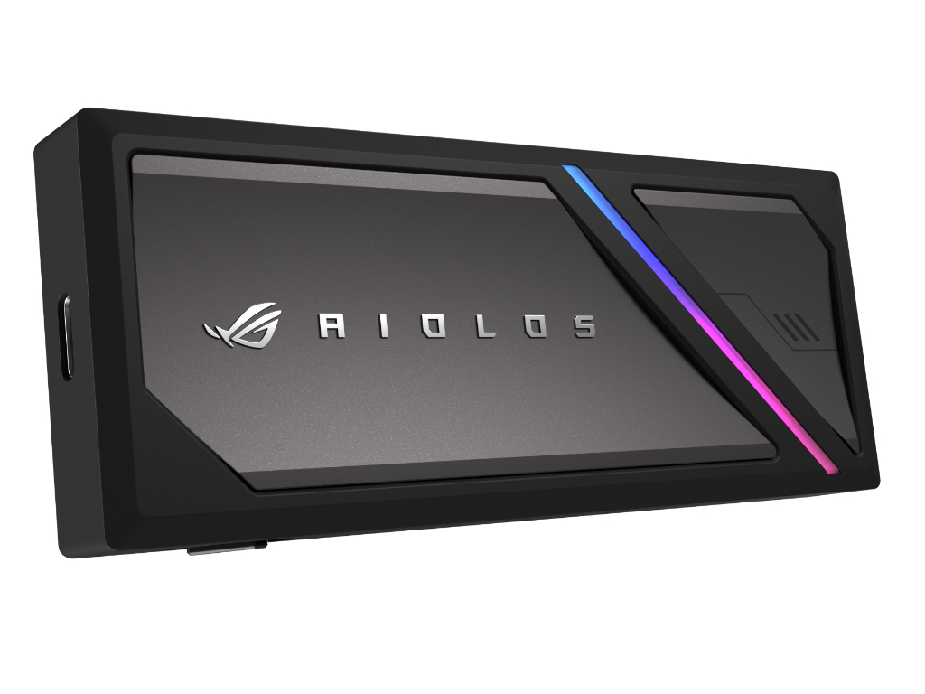 液体シリコンラバーコーティング採用のM.2 SSDケース、ASUS「ROG Strix Aiolos」