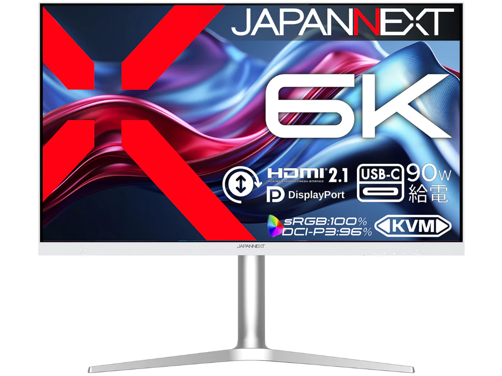 6K解像度に対応する31.5型IPS液晶ディスプレイがJAPANNEXTから発売
