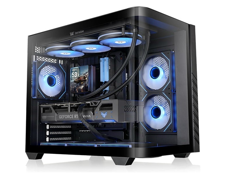 湾曲ガラス採用ピラーレスPCケース、Thermaltake「Vision 330 CR ARGB」27日発売