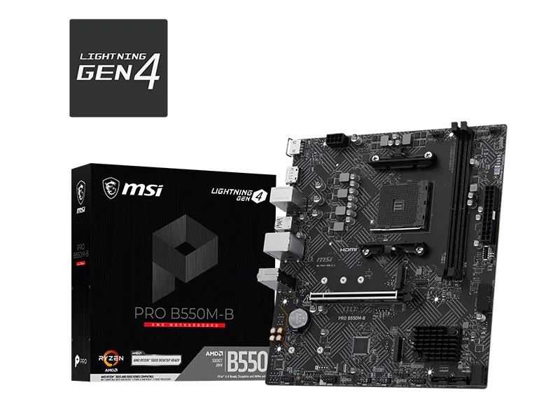 MSI、DDR4メモリ対応の高コスパAM4マザーボード「PRO B550M-B」「B550M-A PRO」