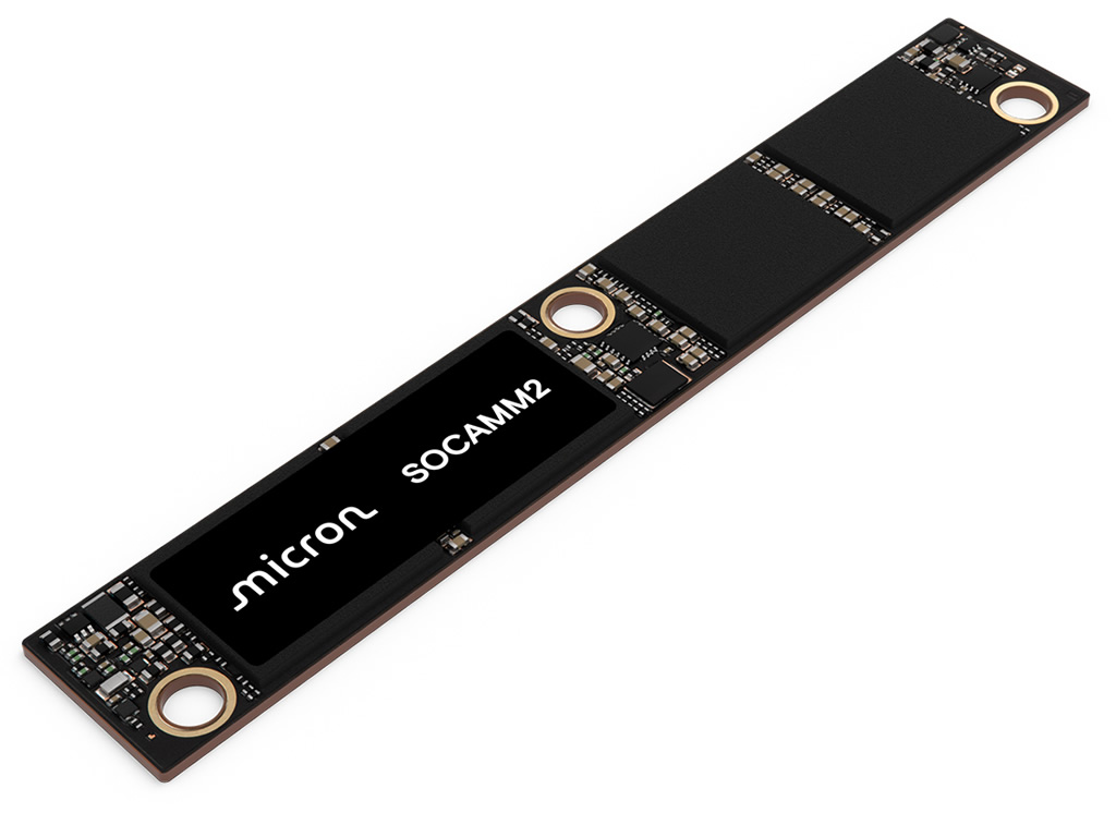 世界初、Micronが256GBの大容量LPDRAM「SOCAMM2」を発表