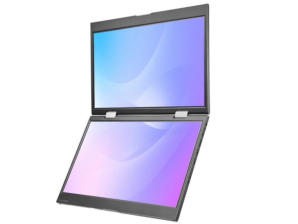 Gセンサー内蔵の14型デュアルモバイル液晶、アイ・オー・データ「LCD-YC1412DX」