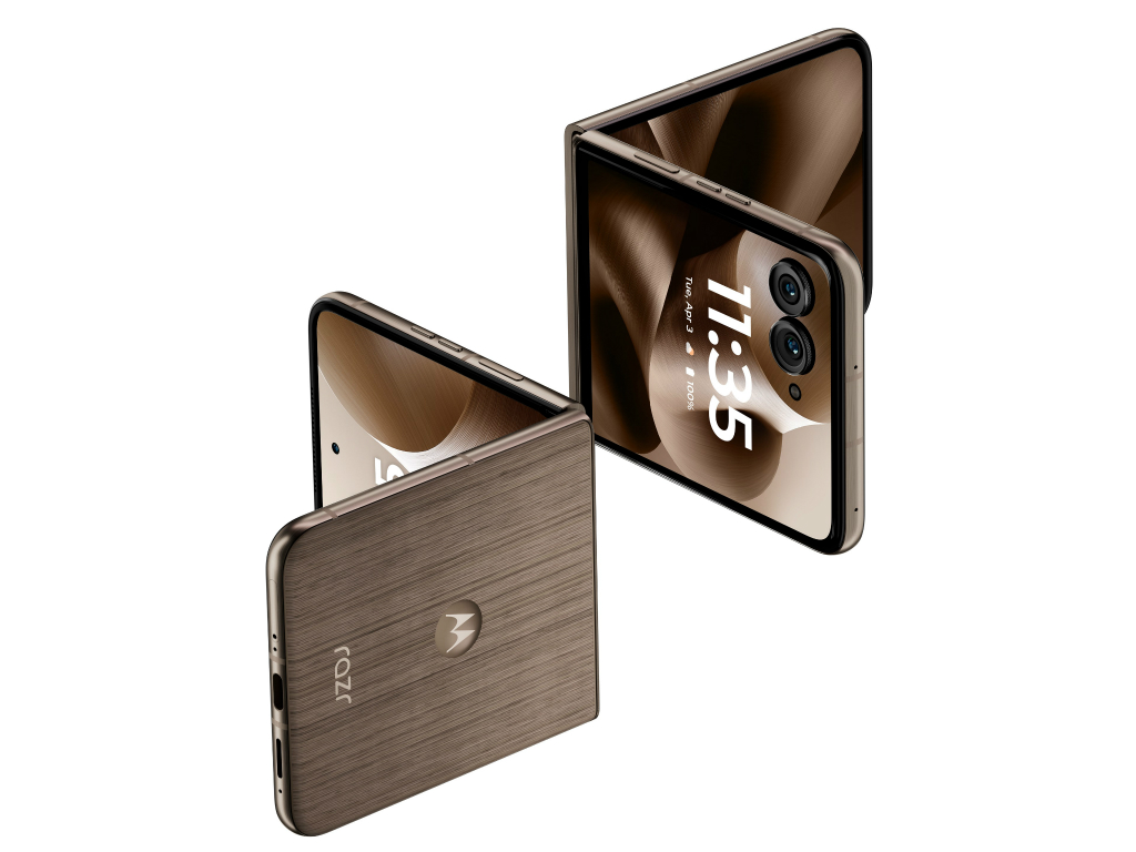 木材採用の折りたたみスマホ「motorola razr 60 ultra PANTONE Mountain Trail」発売