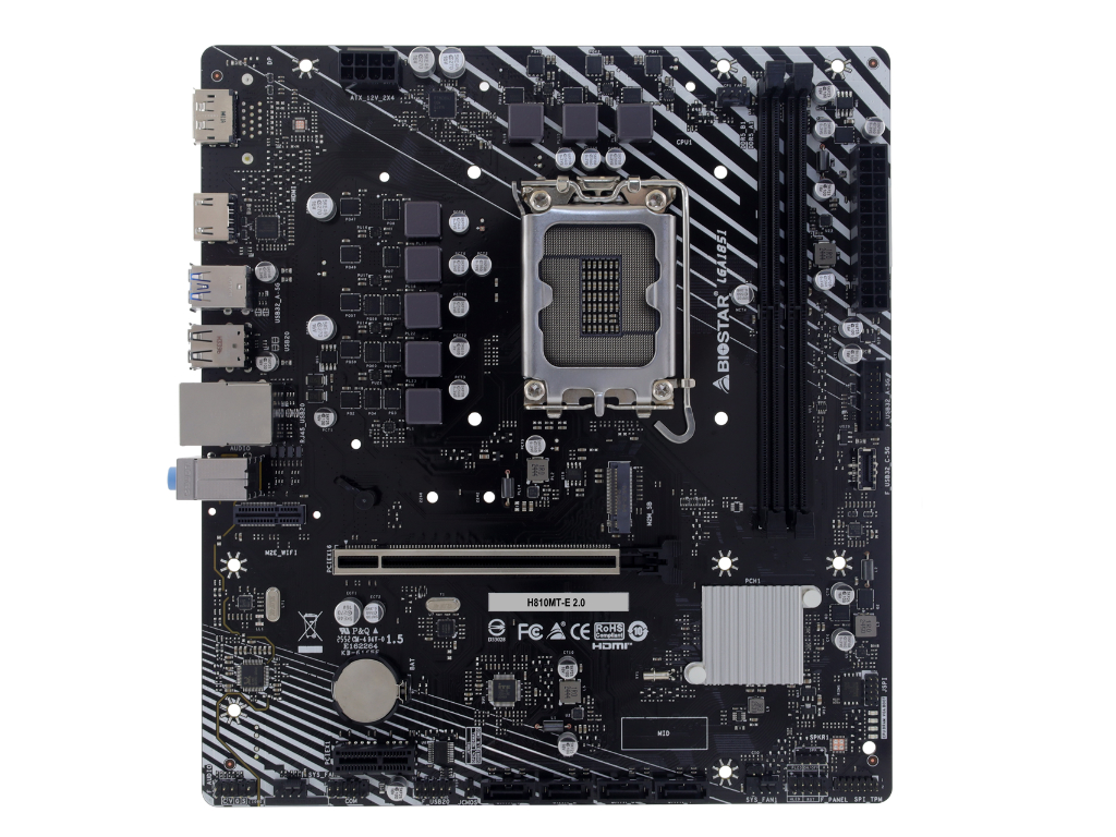 BIOSTAR、LGA1851対応のIntel H810採用エントリーMicroATXマザーボード「H810MT-E 2.0」