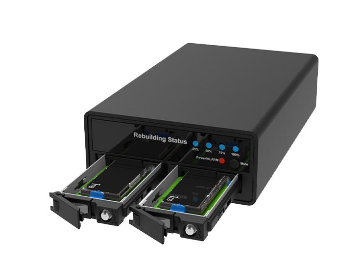 iPhone直結もOK。NVMe M.2 SSD対応ホットスワップRAIDケースがSTARDOMから