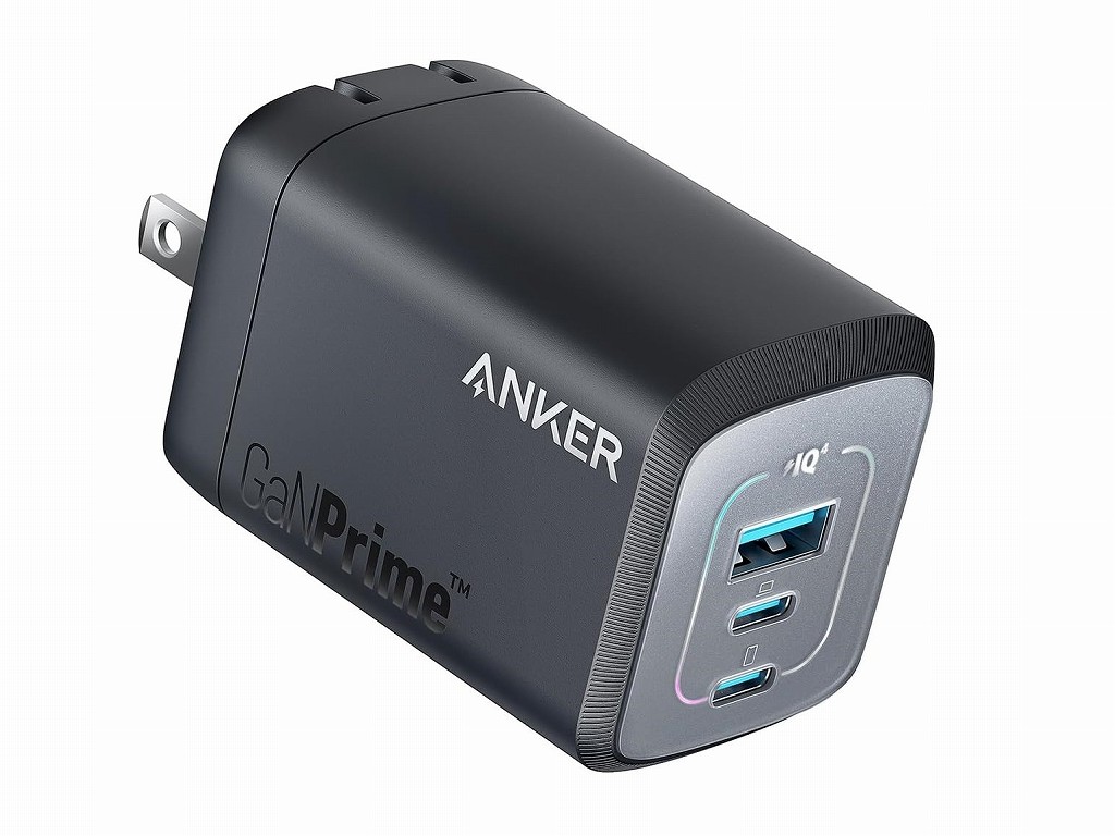(今日のお買い得) 合計100W出力可能なアンカーの「Prime Wall Charger (100W, 3 ports, GaN)」が30％オフ