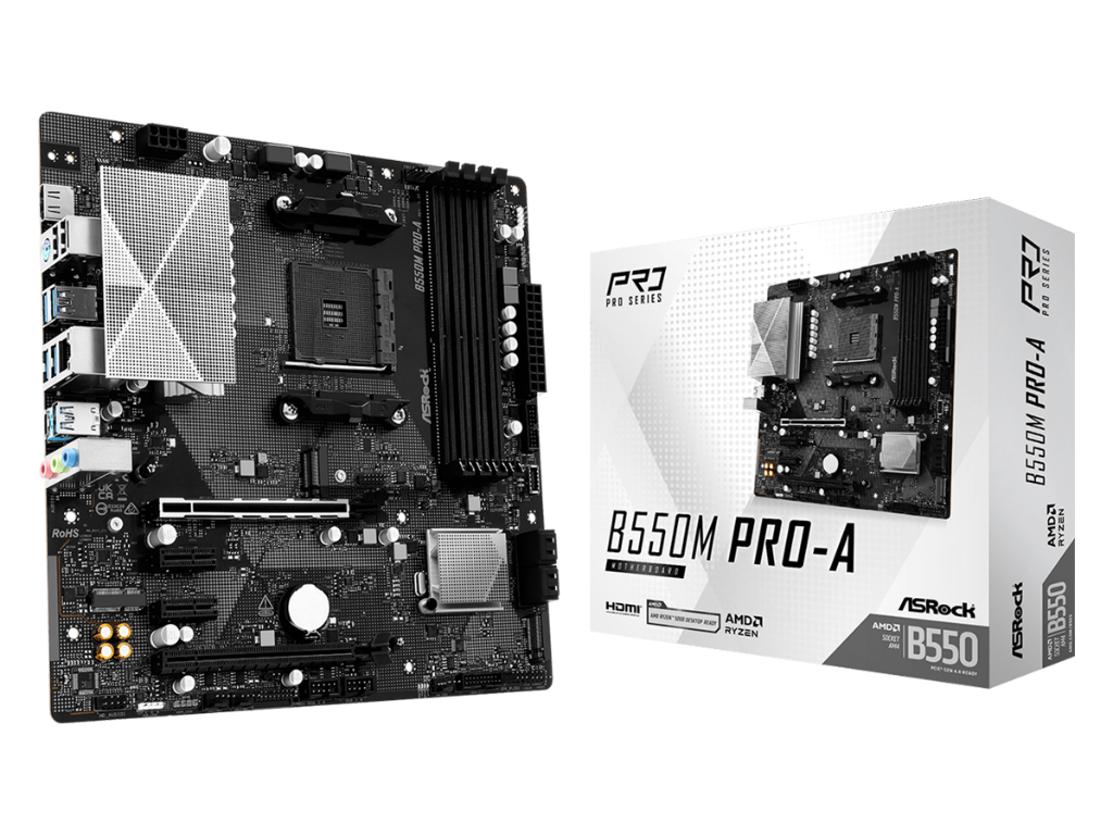 8フェーズ電源とDDR4×4本搭載。ASRock、AM4向けMicroATX「B550M Pro-A」27日発売