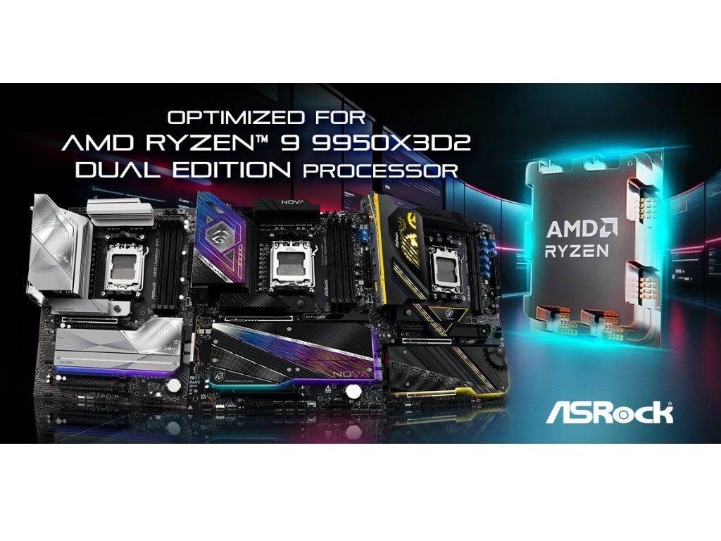 ASRockのSocket AM5マザーボードが「Ryzen 9 9950X3D2 Dual Edition」に対応