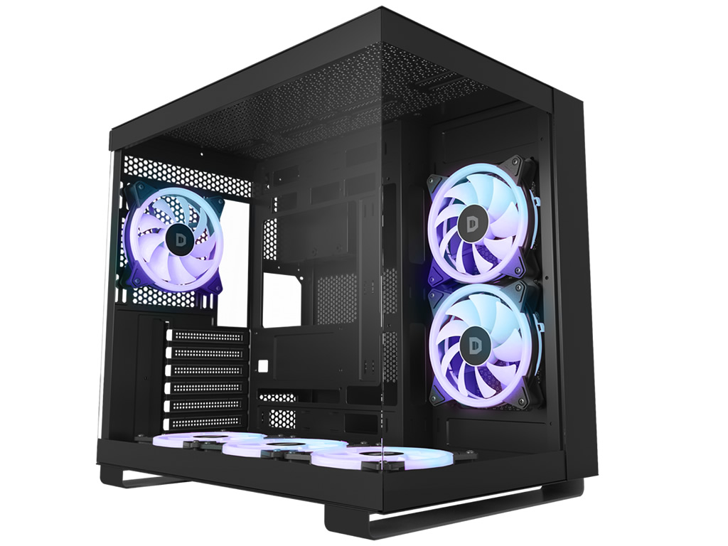 ドスパラセレクト、2面強化ガラスのピラーレスデザインPCケース発売