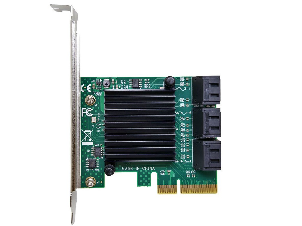 6ポートのSATA 3.0を増設するロープロ対応PCIe(x4)拡張カード、エアリア「S6x4」22日発売